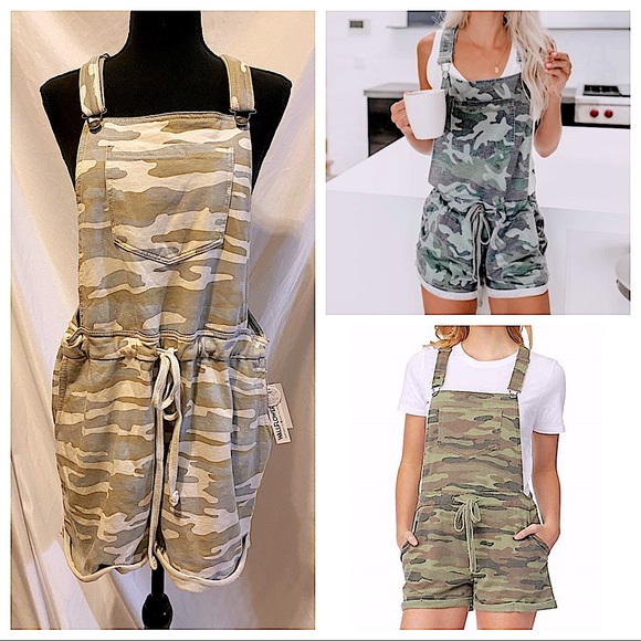 Wallflower Pants - 🎉HP🆕camo romper overalls w/ drawstring, pockets